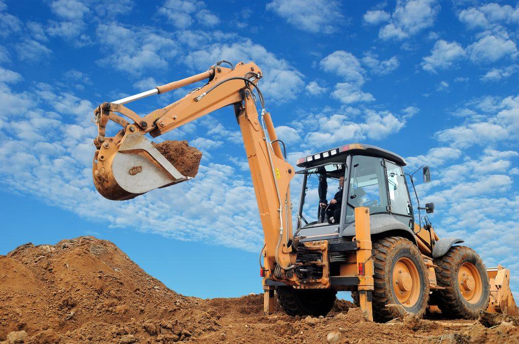 backhoe loader - Excavator Loader with rised backhoe