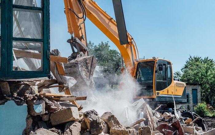 construction equipment - demolition process