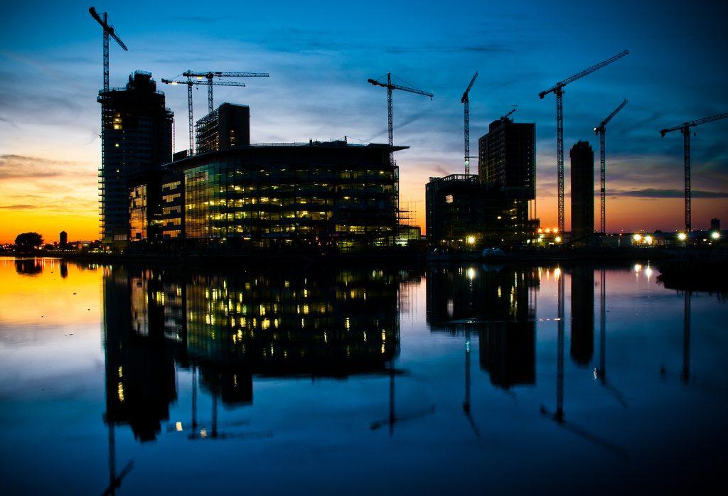 construction equipment - designed modern corporate buildings