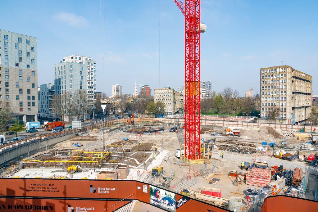 plant machinery - construction site of Blackwall Reach