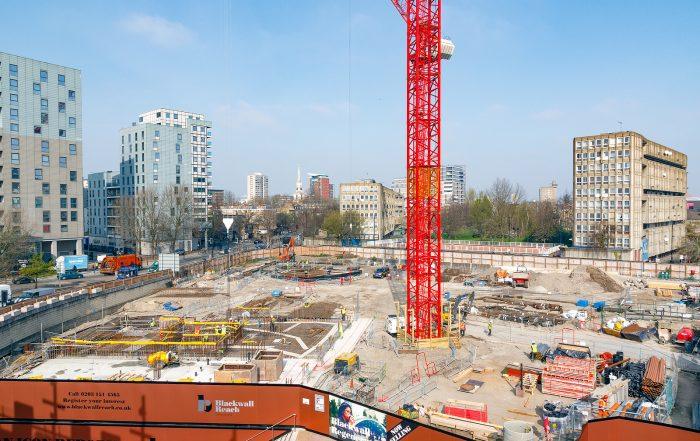 plant machinery - construction site of Blackwall Reach