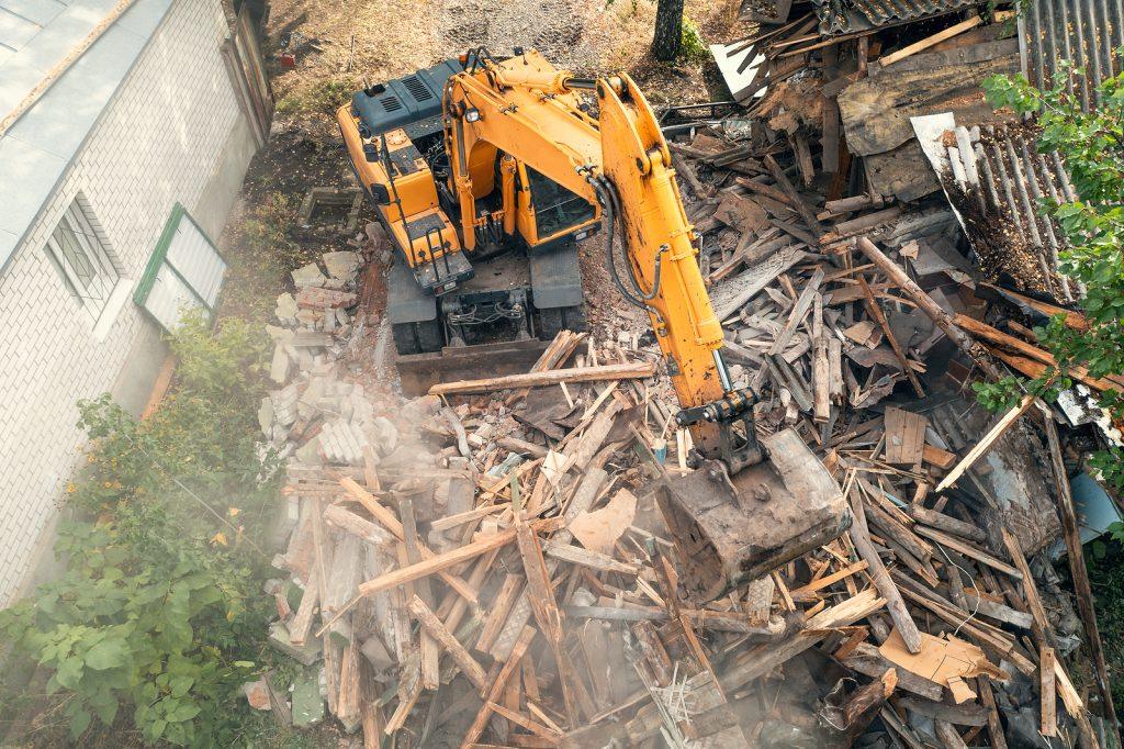 bobcat for sale in the UK - Process of demolition of old building