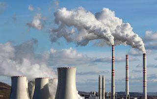 plant machinery for sale in the UK - white smoke of emission from coal power plant