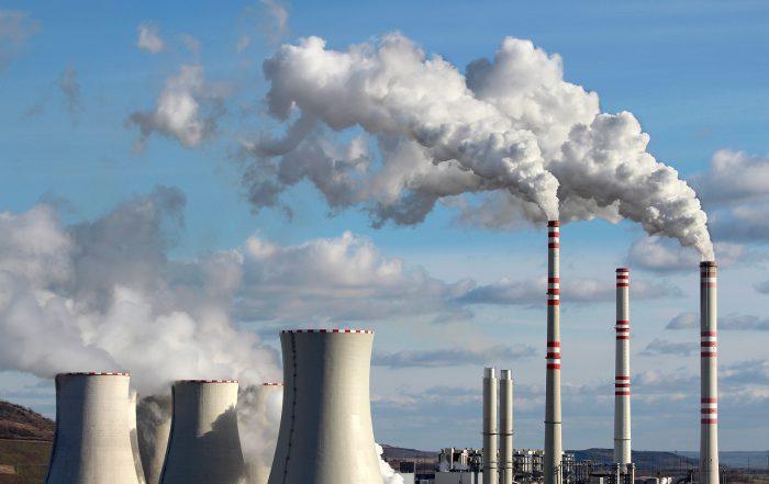 plant machinery for sale in the UK - white smoke of emission from coal power plant